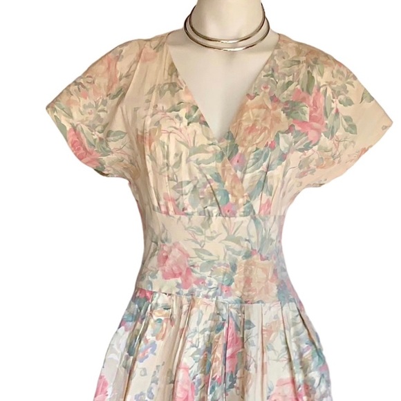 v i n t a g e :: Pastel Floral Romantic Cottagecore ILGWU Dress - Picture 14 of 14